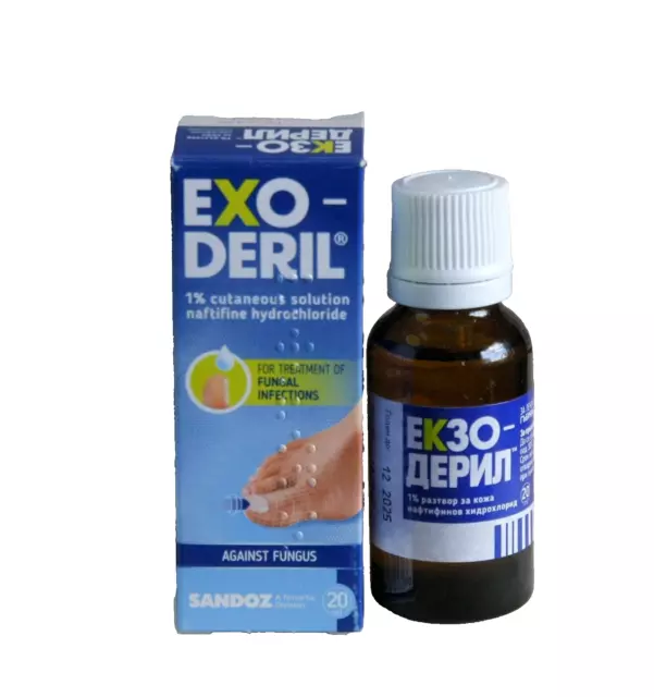 EXODERIL 1% 20 ml antifungal Solution for  Treatment of Fungal Infections Nails