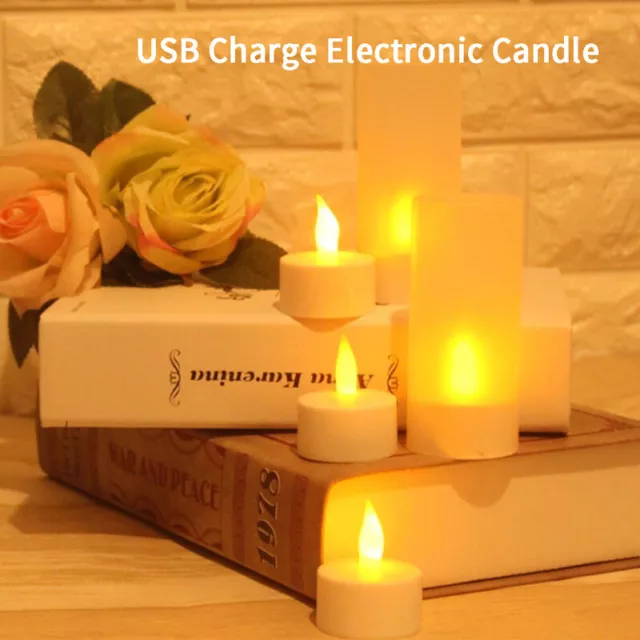 USB Charge Light Rechargeable With Flameless Chargeable LED Battery CandoikS1UK