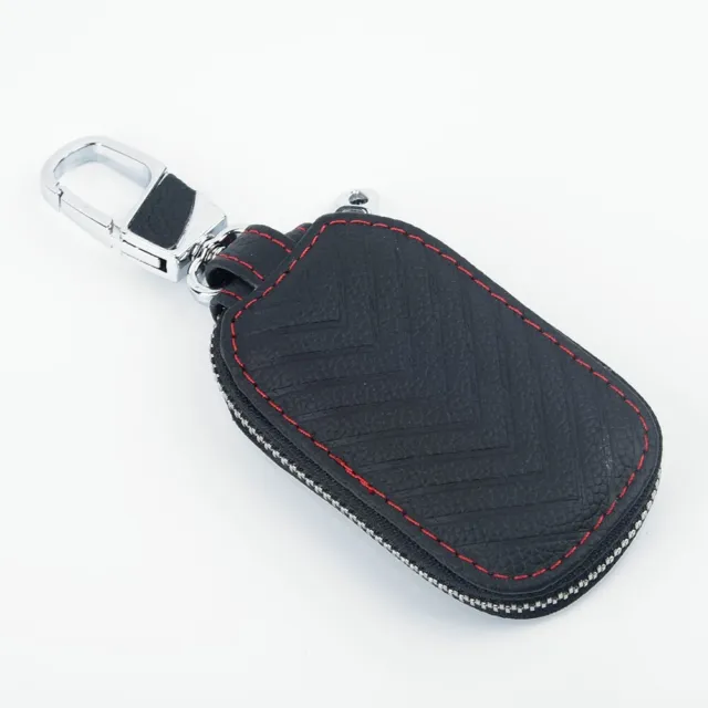 AeroBon Kit de funda de llavero de cuero con puntada roja compatible con  llavero BMW (tipo G)