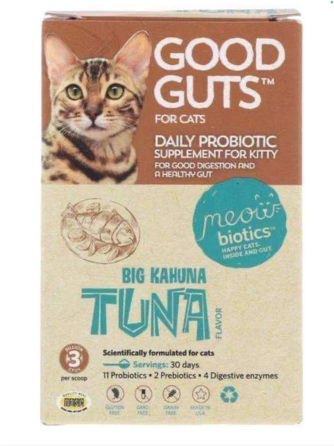 Probióticos buenos intestinos para gatos atún Kahuna grande 3 mil millones de UFC - 5 oz 15 g