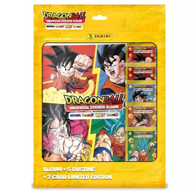 Panini Stickers Dragon Ball Universal Album Starter Pack + 5 Bustine Figurine