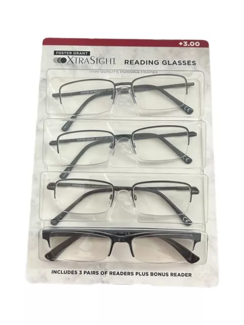 XTRASIGHT BY FOSTER Grant Reading Glasses David Pete 4 Pack 19.99 PicClick