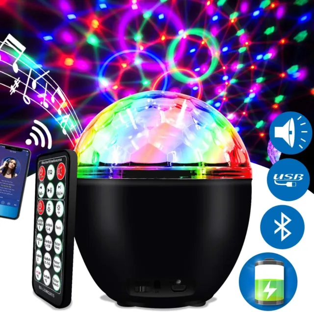 USB LED Party Disco Light Remote Sound Magic Ball Light RGB Colourful Projection
