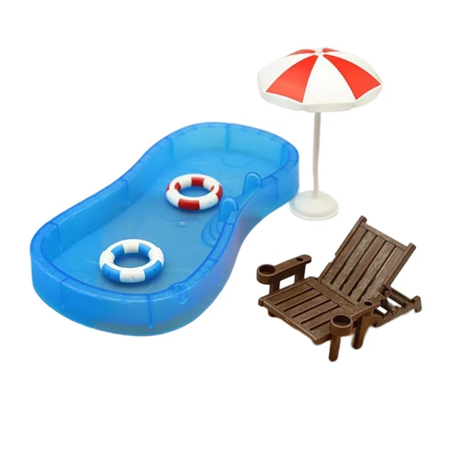 1:12 Dollhouse Garden Swimming Pool Ornaments For Children Kids ,Life Scene