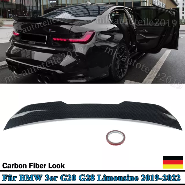 Heckspoiler Hecklippe für BMW G20 G28 M340i Carbon Optik Spoiler PSM Still 2019+