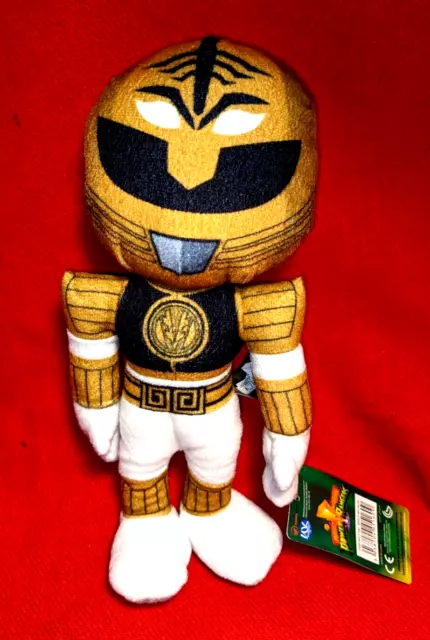 WHITE RANGER - Power Rangers Mighty Morphin Plush Soft Toy Aprox 10" tall