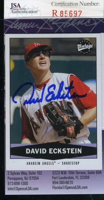 David Eckstein Autographed Trenton Thunder Promo Baseball “06 WS MVP”.