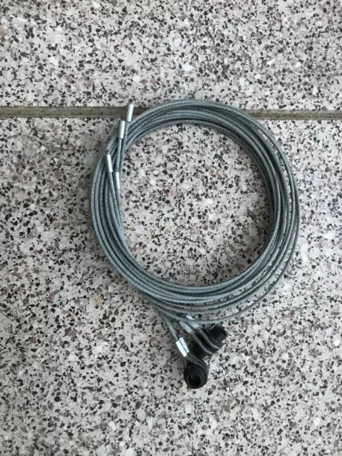 ★ Hörmann 2x coppia funi metalliche 3 mm con tappo BR 40 per ferramenta a Z 2365 mm