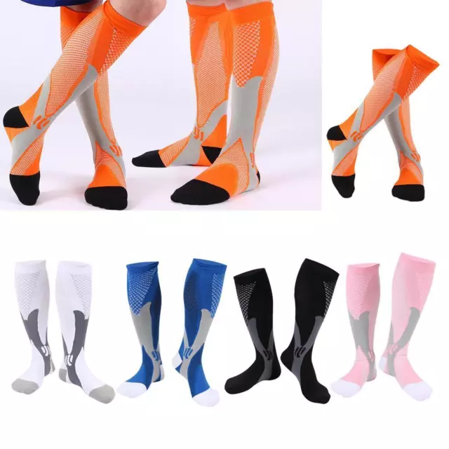 Chaussettes de Compression de voyage de sport, bas de mollet unisexe,