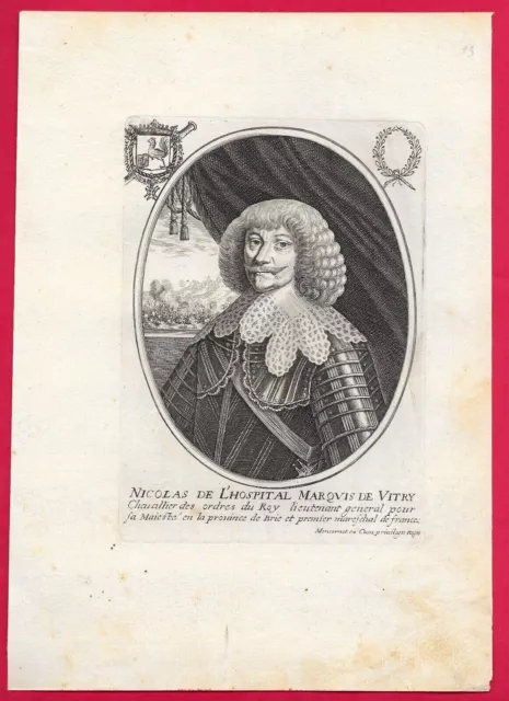 GA28-GRAVURE-17e-NICOLAS DE L'HOSPITAL MARQUIS DE VITRY-(1581-1644)