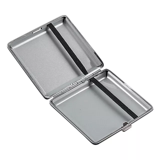Metal Tobacco Holder Pu Leather + Metal Cigarette Case Storage Pocket Box