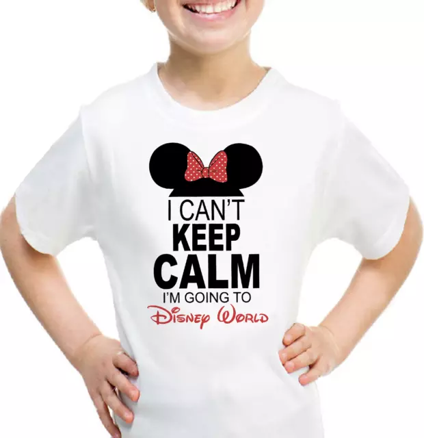 Cant Keep Calm I'm Going to Disney World Minnie Mouse T-shirt Kids & Women Size