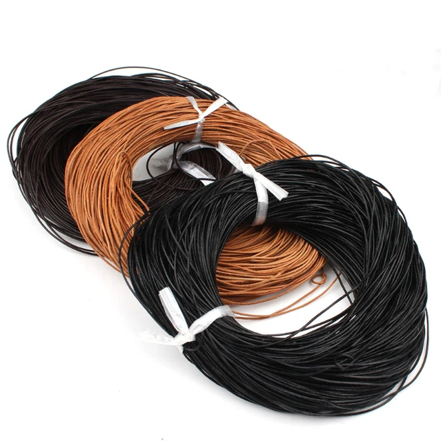 2M-5M 100% Real Redondo Genuino Joyería Artesanal Cuerda Cuerda Cordón Tanga de Encaje