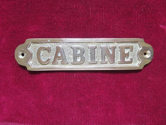 Lot De 3 Anciennes Plaques Marines émaillées – Toilette, Cabine 1 & 2 – Déco Salle De Bain