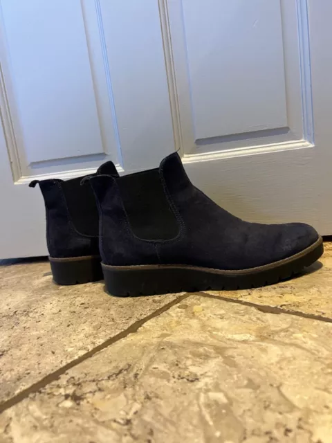 DUNE NAVY SUEDE ankle boots - Size 39 £10.00 - PicClick UK