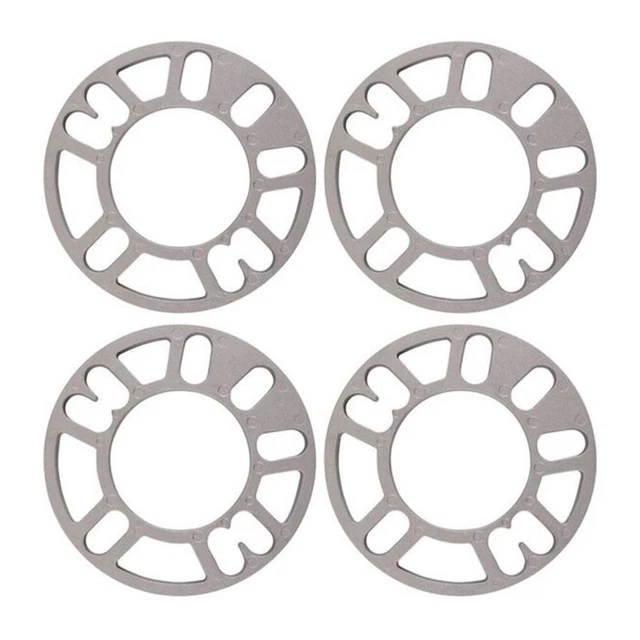 4 pz distanziatori ruote 10 mm piastra in lega alluminio 4 e 5 borchie per auto