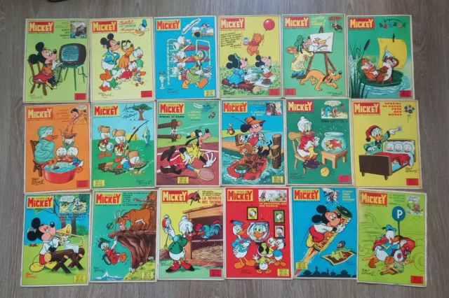 journal de mickey . lot de 18 numéros . album 39.