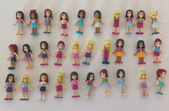 LEGO Friends : Lot 30 Figurines Personnage Minifig ( Thème FRIENDS Vrac Kilos )