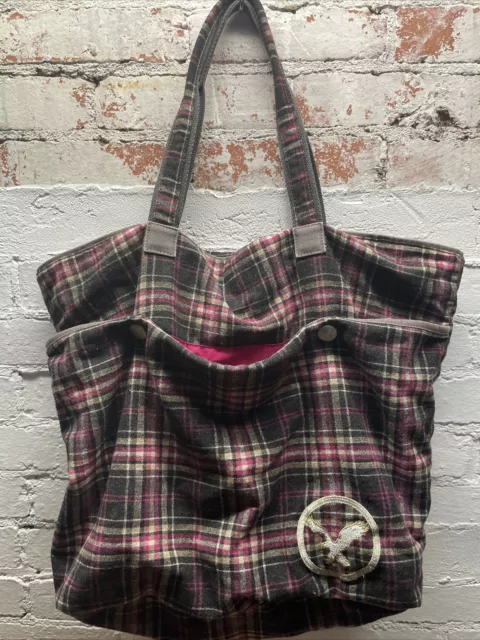 American Eagle Outfitters  Plaid  AEO Travel Tote Bag