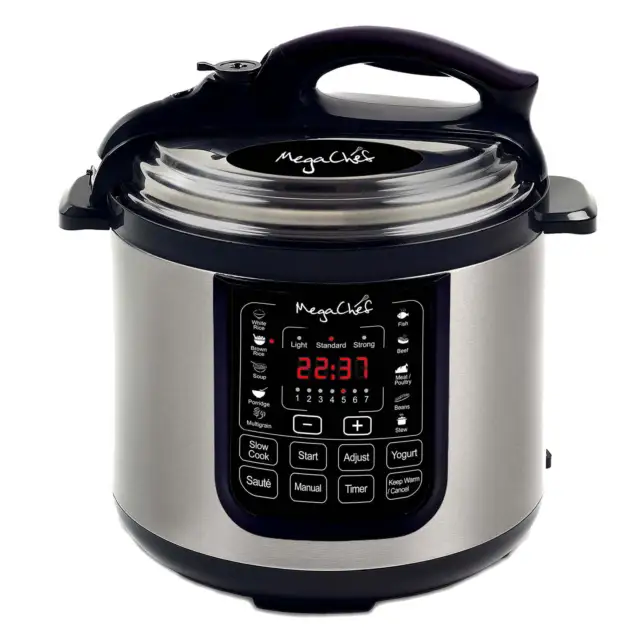 MegaChef 8 Quart Electric Pressure Cooker with 13 Pre-set Multi Function Feature