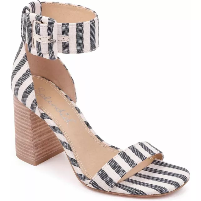 Splendid 250127 Womens Block Heel Ankle Strap Sandal Stripe Size 7.5 Medium