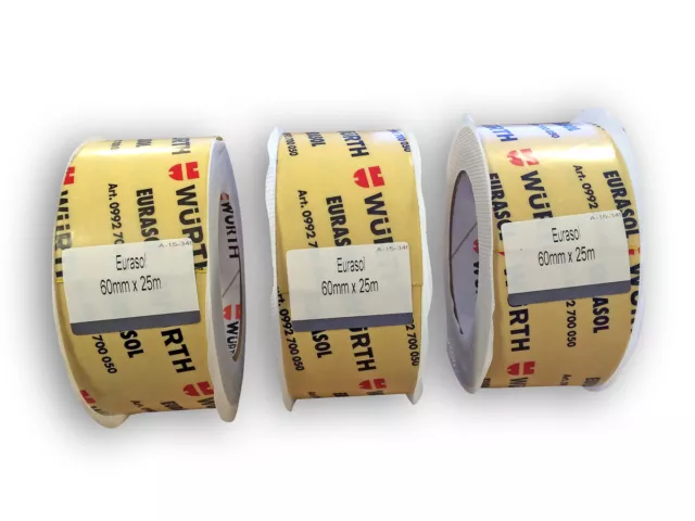 Würth Eurasol Bande Protection Isolation Dampfbremsen Pare-Vapeur 3 Rouleaux