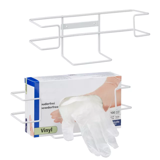 Pack 2 soportes dispensador de guantes Colgador cajas guantes Montaje en Pared