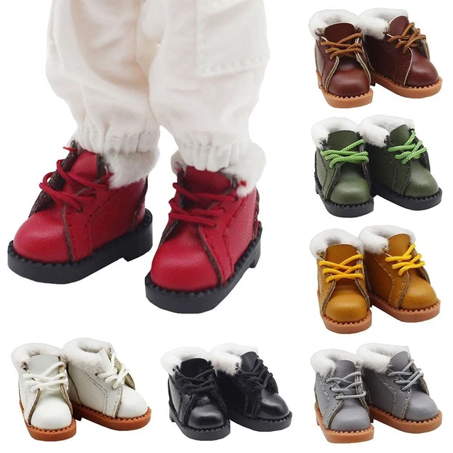 Puppe Niedlich Neu Casual Puppen stiefel Kuhfell-Puppen schuhe Lederschuhe