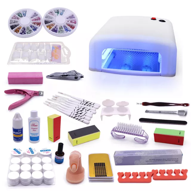 Starterset Nagelstudio UV Gel Set Mit Nailart LED Lampe Und UV Gel Starterset