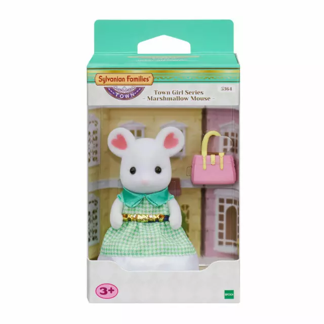 Sylvanian Families Town Series Mäuse Stephanie Marshmallow Maus Spielzeug Kleid