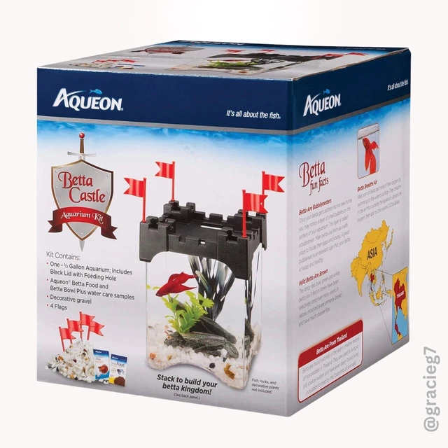 Aqueon Betta Castle Kit Black 0.5gal.( Plastic )