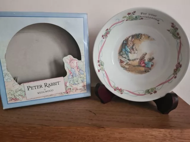 Peter Rabbit Christening Bowl Wedgwood.  New in Box