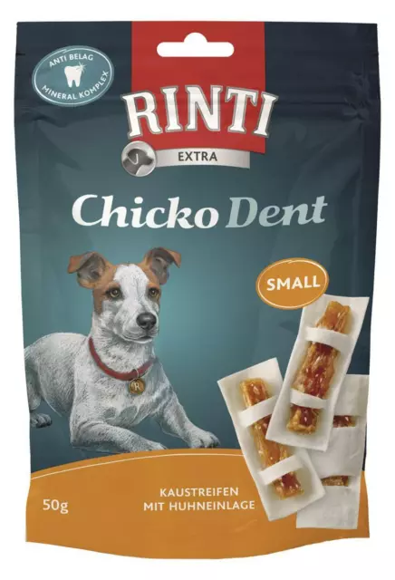Rinti Collations Chicko Dent Poulet Petit Frischebtl. 12x 50g Snack pour Chiens