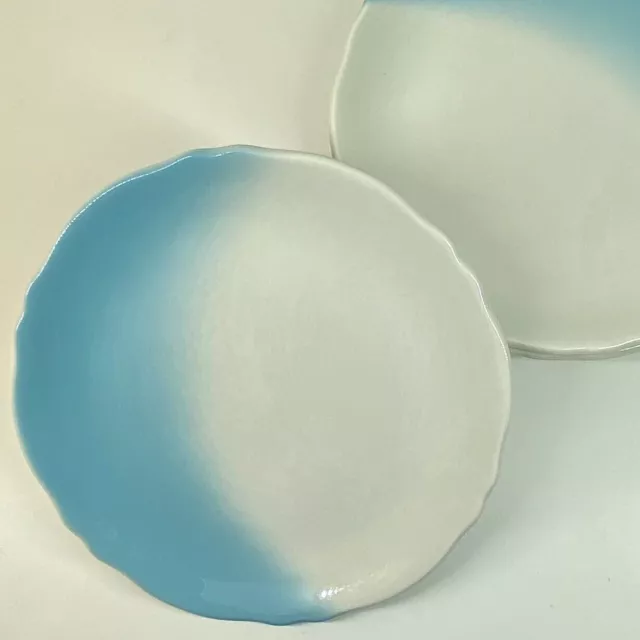 4 MAYER CHINA Dessert PLATES Restaurant Ware AIRBRUSH Fadeout 70s SYRACUSE MCM
