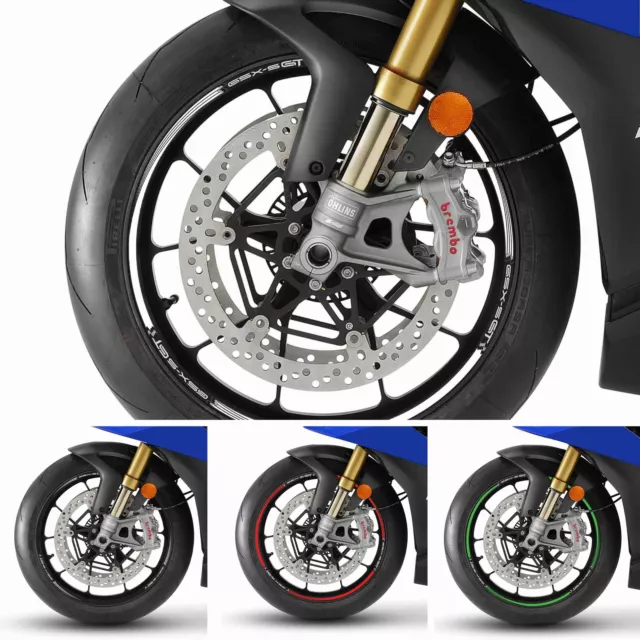 Kit strisce adesive per cerchi ruote 17" compatibili con Suzuki GSXS 1000 GT