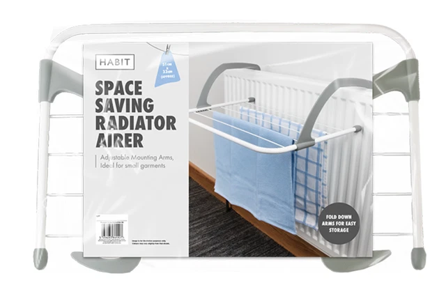 5 Bar Radiator Airer Cloth Lines Dryer Washing Indoor Hanger Towel Drying Rail