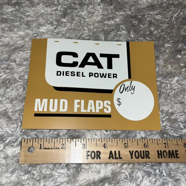 Vintage CAT Dealer Display Sign Tractor NOS Minty - Diesel Power Mud Flaps