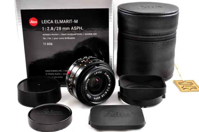 Leica Elmarit-M 28mm f2.8 ASPH E39 6 Bit #11606 with Original Box Near Mint
