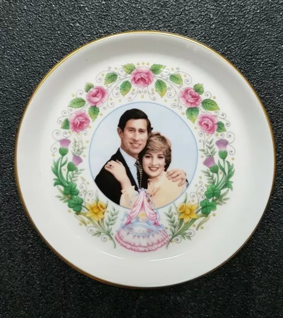 Vintage Crown China Prince Charles Lady Diana Royal Commemorative Dish Plate