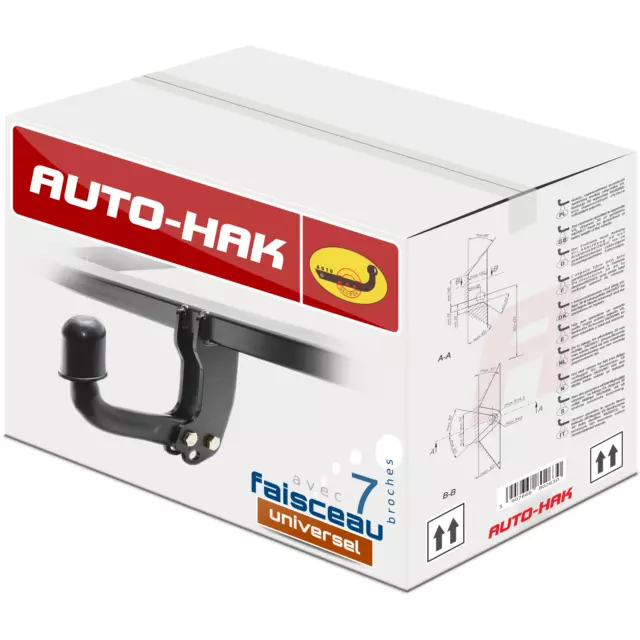 Attelage rigide pour Renault Twingo II Hayon 07.2007-07.2014 + faisceau 7-br.