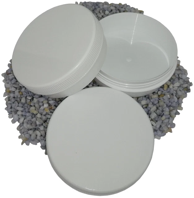 Set Nachfüllbare Kosmetikdosen Mit Silberrand – Leere Cremetiegel, 8 Stück, 20-100 Ml, PP-Kunststoff, Für Reise