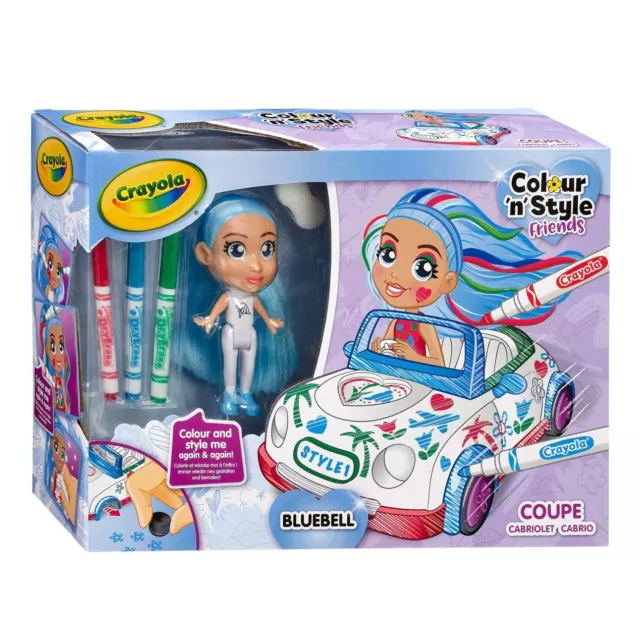 Crayola Farbe 'N' Stil Freunde Coupe Bluebell Puppe Kunst Spielset Farbe