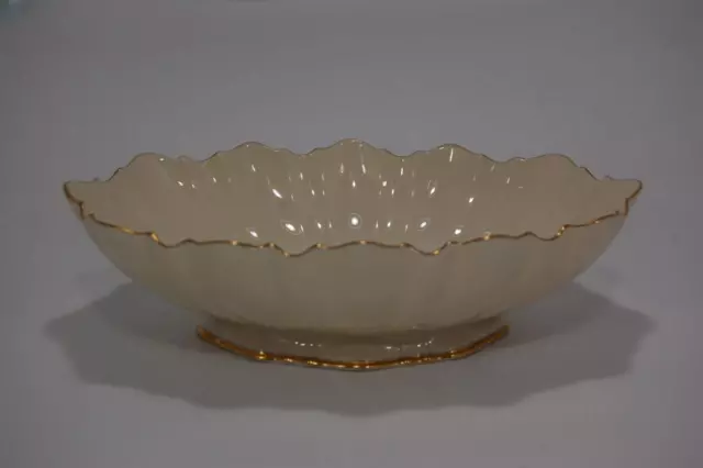 Vintage Lenox Symphony Oval Scalloped Centerpiece Bowl with 24K Gold Trim