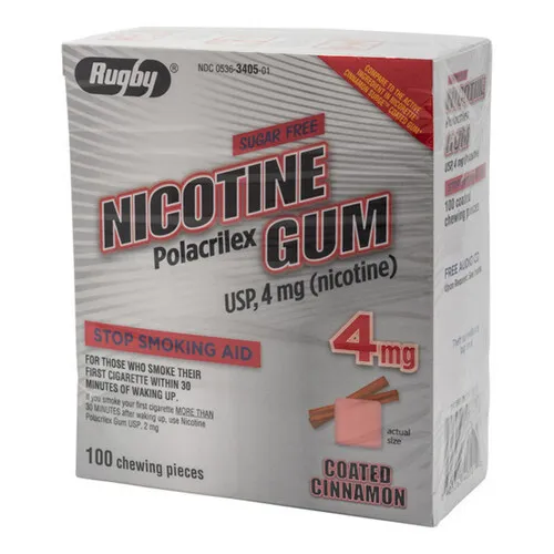 Canela recubierta de goma de nicotina 100 masticables 4 mg de rugby