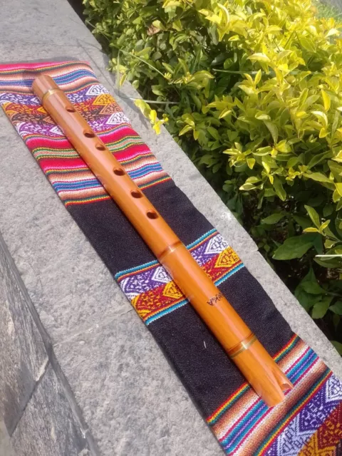 Native American Style Flute End-Blown  Quena Wood Tuned G 440-Hz 2