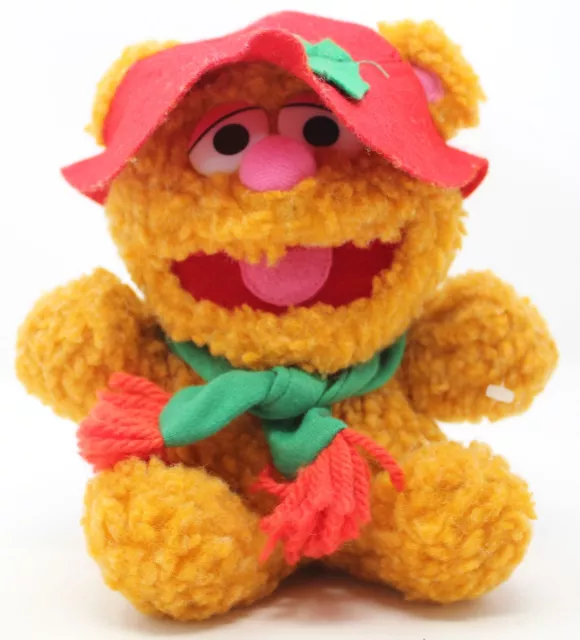 Vintage 1987 Henson Associates Muppet Show Baby Fozzie Bear Plush Stuffed Doll