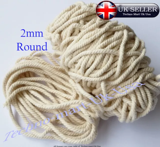 6mm 1m-50m Natural Jute Rope Heavy Duty Twine Hemp Twisted Cord