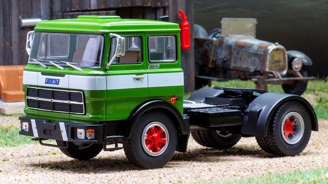 Camion Fiat 619 N1 1980 Vert Et Blanc 1:43 - Modèle Réduit Collection IXO MODEL | Miniature Camion Italien