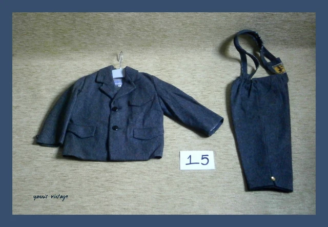 Abito Autunno Bambini Ragazzi 1-2 Anni Nuovo Blu Retrò Vintage Anni 60 - 70 Grecia