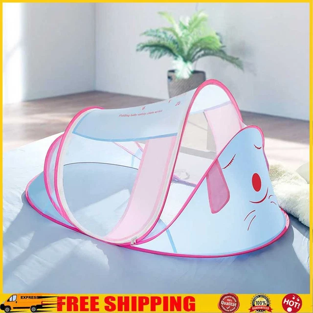 Tienda de cama general en forma de cachorro con dosel para bebé recién nacido (azul)